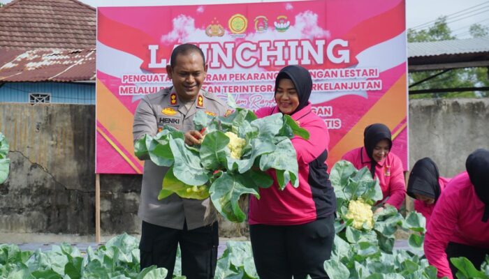 Kapolres Lhokseumawe dan Bhayangkari Launching Program Pekarangan Pangan Lestari