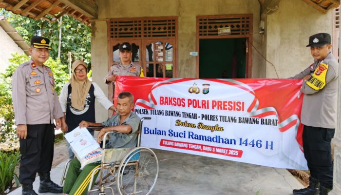 Polsek Tulang Bawang Laksanakan Bakti Sosial Polri Presisi Sambut Bulan Ramadhan